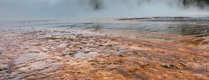 Grand Prismatic Spring is one of Yellowstone.