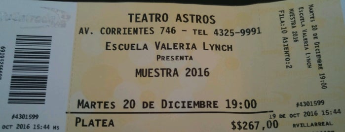Teatro Astros is one of Teatros de Buenos Aires.
