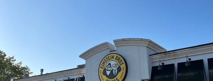 Einstein Bros Bagels is one of Signage.