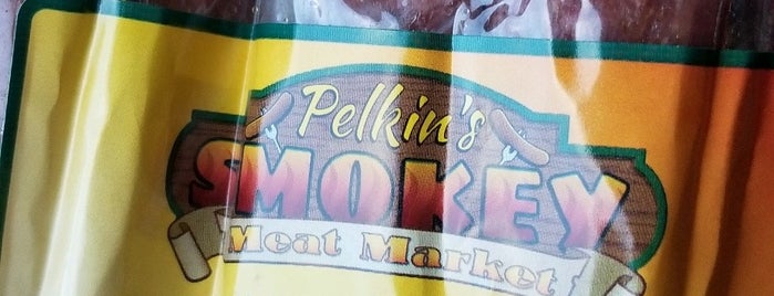 Pelkin's Smokey Meat Market is one of สถานที่ที่ Nikki ถูกใจ.