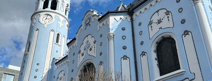 Kostol sv. Alžbety (The Blue Church) is one of Bratislava.