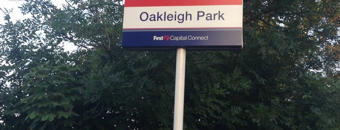 Oakleigh Park Railway Station (OKL) is one of Stations - NR London used.