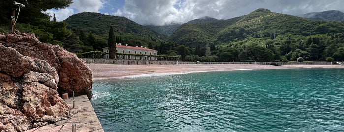 Miločer beach is one of Montenegro.