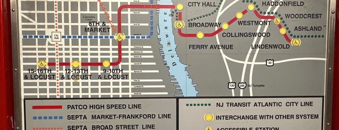 NJT: Walter Rand Transportation Center (Bus & RiverLINE) / PATCO: Broadway is one of SEPTA Stops.