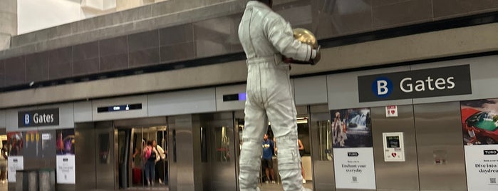 Statue of Jack Swigert, Apollo Astronaut is one of Denver Airport DIA.