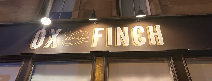 Ox and Finch is one of 🏴󠁧󠁢󠁳󠁣󠁴󠁿Glasgow🏴󠁧󠁢󠁳󠁣󠁴󠁿.