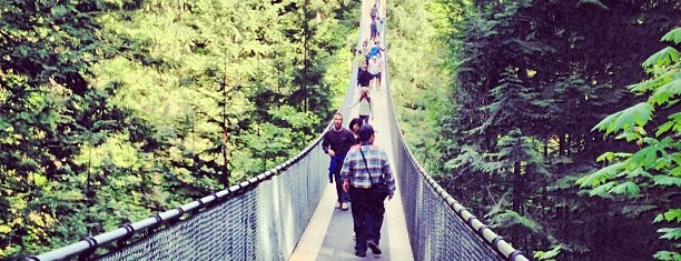Capilano Suspension Bridge is one of Vancouver BC.