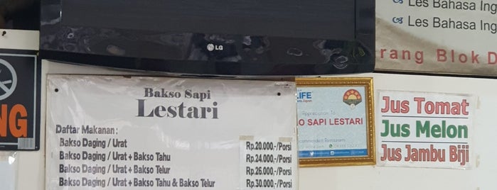 Warung Bakso Lestari is one of Guide to Jakarta's best spots.