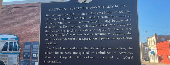 Freedom Riders National Monument is one of National Monuments and Memorials.