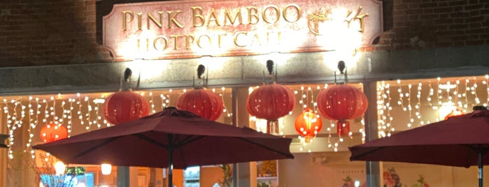 Pink Bamboo Hot Pot Cafe is one of Tempat yang Disukai Erin.