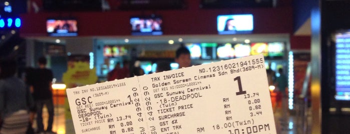 Golden Screen Cinemas (GSC) is one of Layan Jalan Syok.
