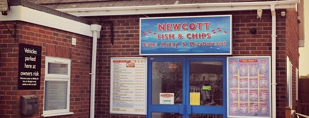 Newcott Services - Fish & Chips is one of Truckstops And Other Places To Park Overnight.