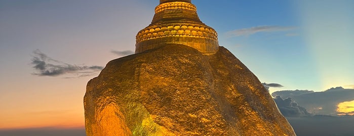 Kyaiktiyo Pagoda (Golden Rock Pagoda) is one of Southeast Asia.