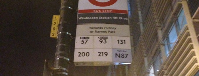 Wimbledon Bus Stop L (Hartfield Road) is one of Travel.