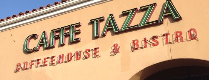 Caffe Tazza Coffehouse And Wine Bar is one of Tempat yang Disukai Robert.