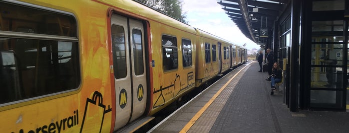 Sandhills Railway Station (SDL) is one of Merseyrail Stations.