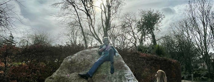 Oscar Wilde Statue is one of Dublin, Ireland, 2019.