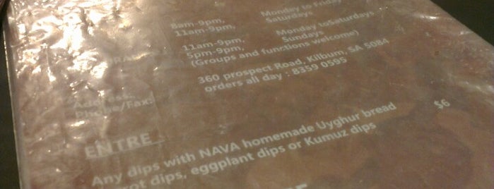 Nava Uyghur Restaurant is one of Alternative Adelaide.