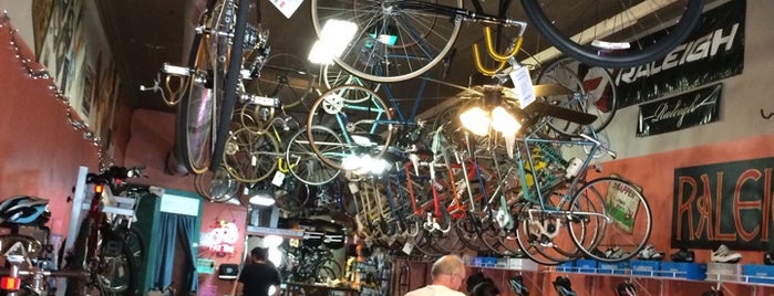 Cherry Street Cycles is one of shop downtown.