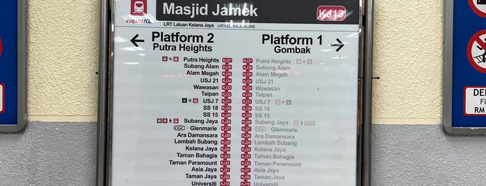 RapidKL Masjid Jamek (ST5/KJ13) LRT Station is one of Orte, die MAC gefallen.