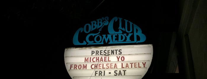 Cobb's Comedy Club is one of CC Live: Certified Clubs.