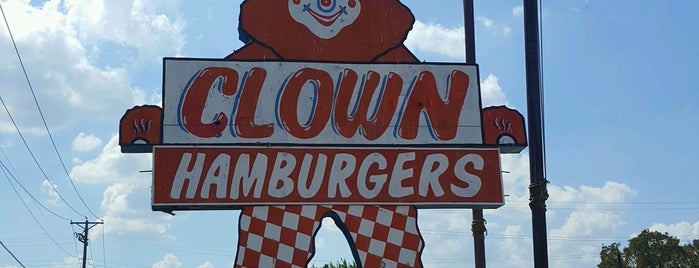 Clown Burger is one of Neon/Signs Texas.