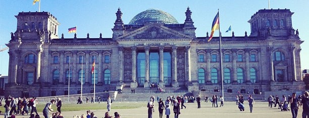 Reichstag is one of Berlin sights.