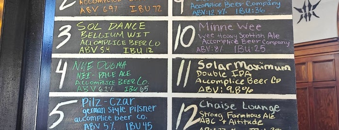 Accomplice Beer Company is one of Denver / Cheyenne / Fort Collins.