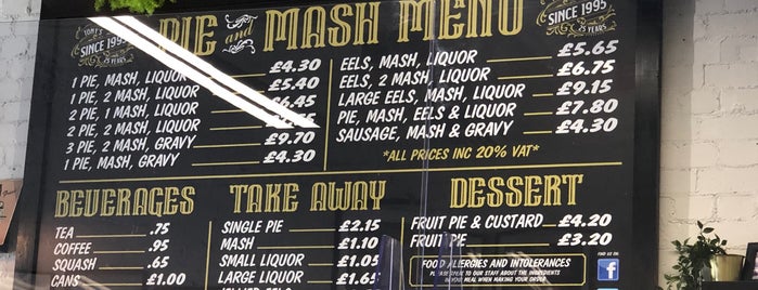 Tony's Pie & Mash is one of England.