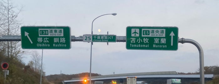 千歳恵庭JCT is one of 道央自動車道.