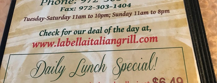 LaBella Italian Grill is one of The 15 Best Places for Garlic in Dallas.