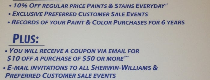 Sherwin-Williams Paint Store is one of Tempat yang Disukai TIm.