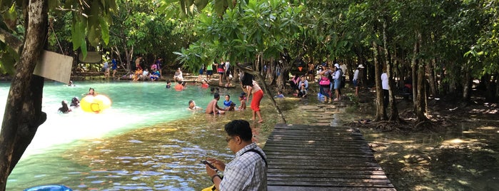 Emerald Pool is one of Krabi bay Thailand.