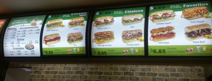 Subway is one of Sandwicherias.