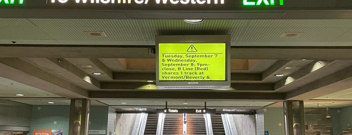 Metro Rail - Wilshire/Western Station (D) is one of Transit: LA Metro Rail 🚆.
