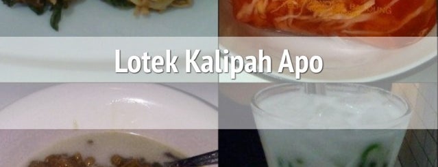 Lotek Kalipah Apo 42 is one of Snacklicious Bandung.