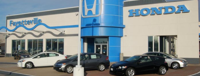 Honda of Fayetteville is one of Places go to.