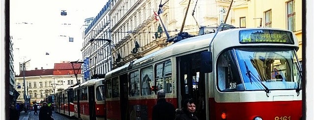 Lazarská (tram) is one of Tramvajové zastávky v Praze (díl první).