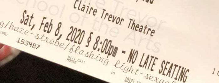 Claire Trevor Theatre is one of places I've gone.