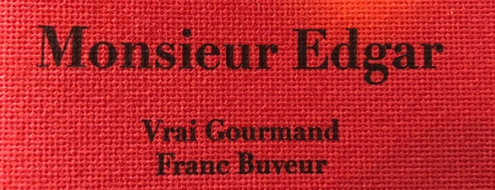 Monsieur Edgar is one of Paris mat.