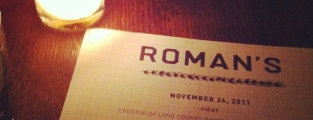 Roman’s is one of Bucket List Restaurants.