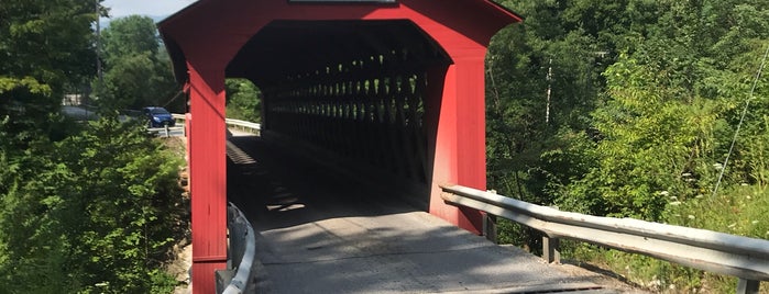 Chiselville Covered Bridge is one of NH + VT.