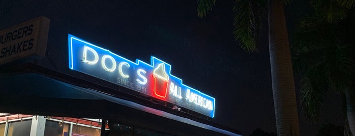 Doc's All American is one of Top Ten Burgers in Downtown Delray.
