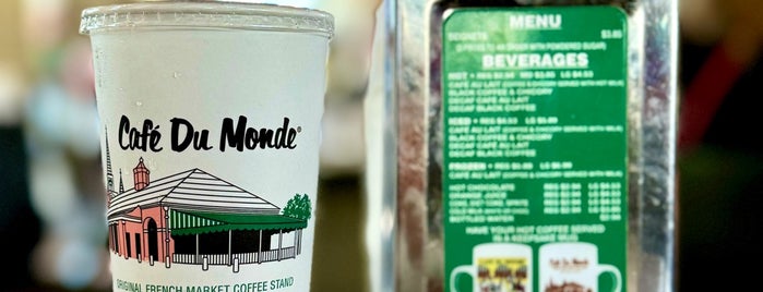 Café Du Monde is one of Nola sights and sounds.