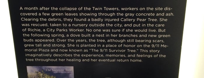 9/11 Survivor Tree is one of Manhattan.