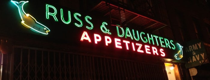 Russ & Daughters is one of Neon New York.