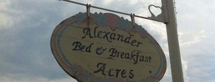 Alexander Bed & Breakfast Acres, Inc. is one of Chad'ın Beğendiği Mekanlar.