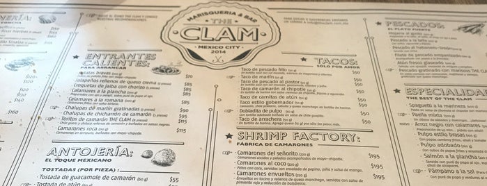 The Clam is one of Mariscos.