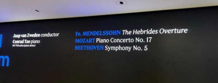 New York Philharmonic is one of Foursquare Internship Plans.