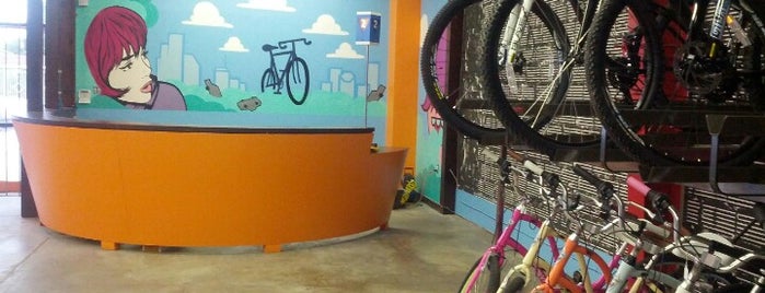 Blue Line Bike Lab is one of Tempat yang Disukai Andrew.